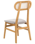 Set of 2 Dining Chairs FALLON Wood Light Brown/ Light Grey