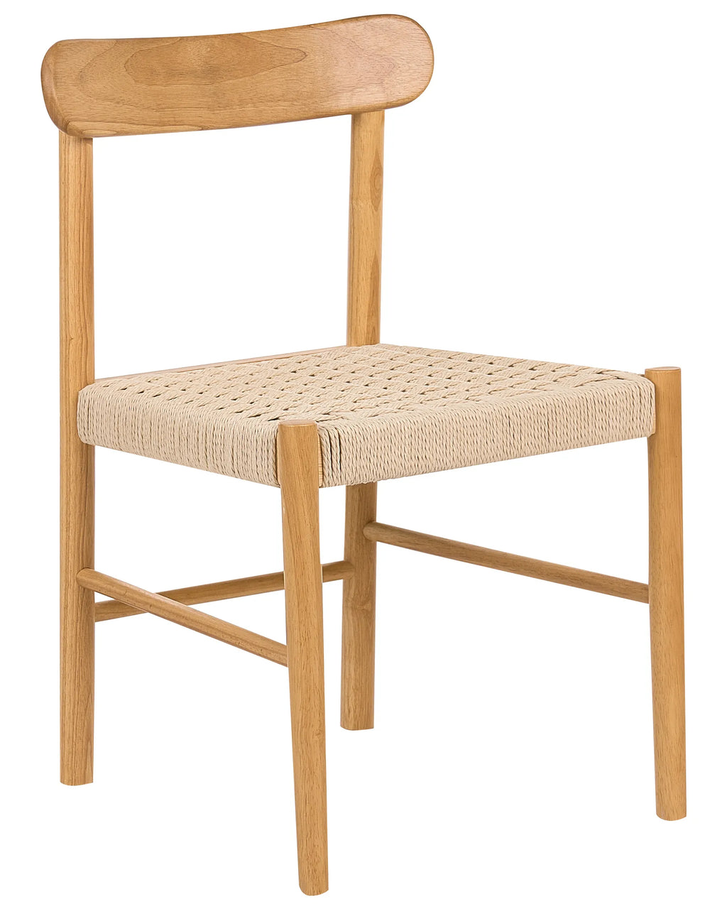 Set of 2 Dining Chairs EAGAN Wood Light Brown/ Beige