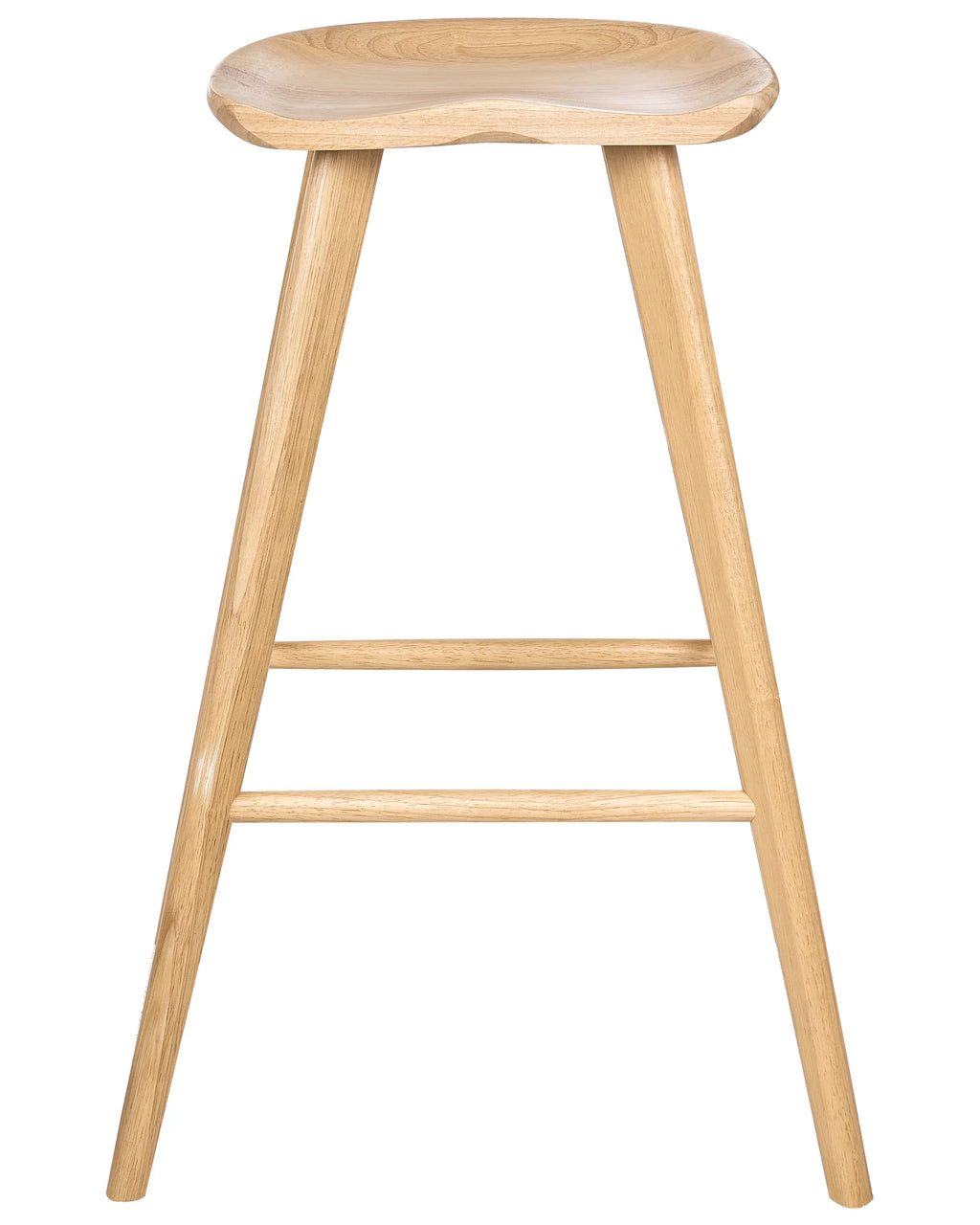 Set of 2 Bar Stools CANDO Light Brown