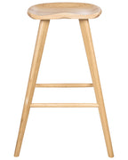 Set of 2 Bar Stools CANDO Light Brown