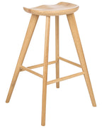 Set of 2 Bar Stools CANDO Light Brown