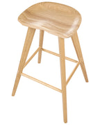 Set of 2 Bar Stools CANDO Light Brown