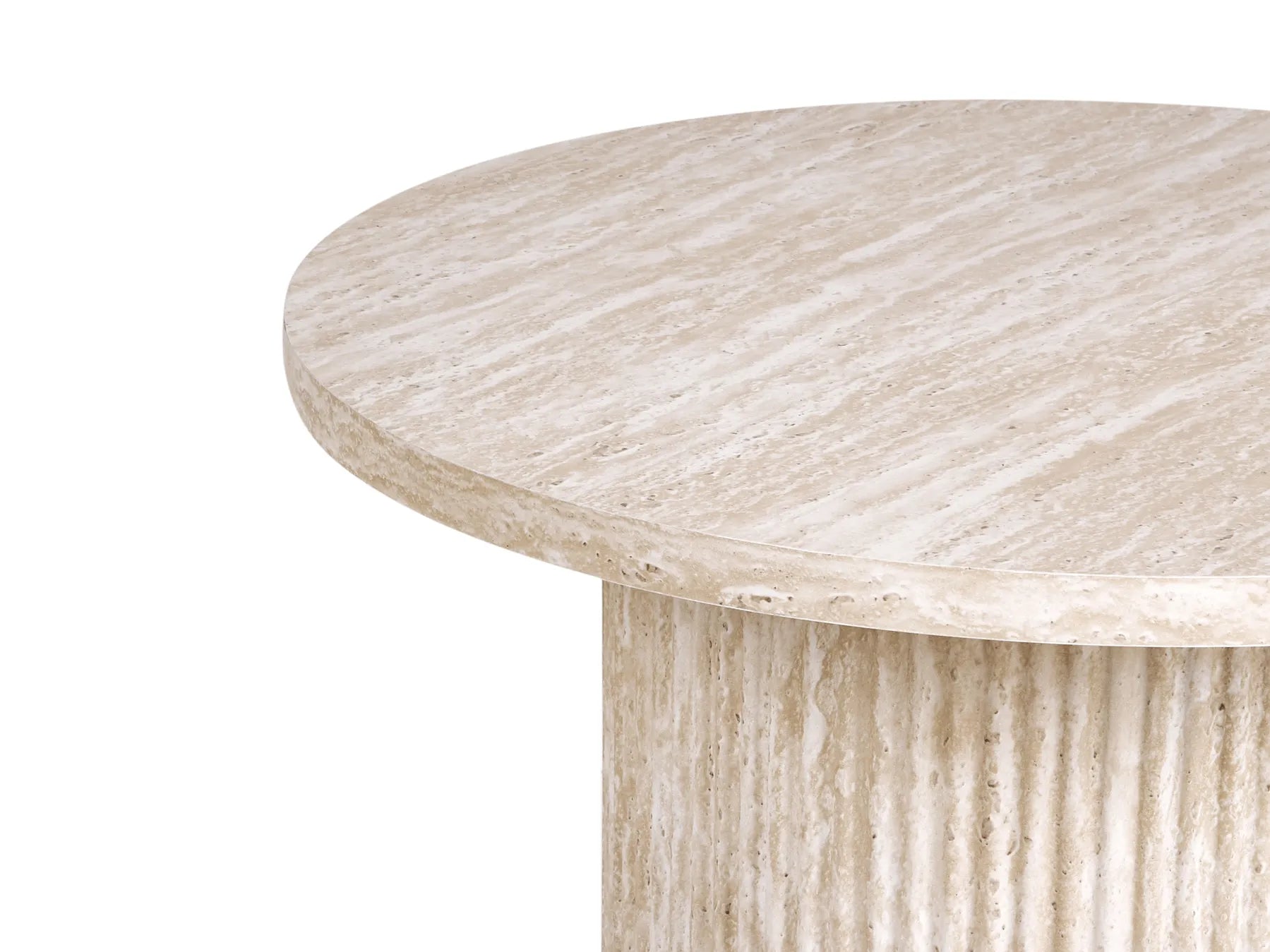 Side Table AMMON Travertine Effect
