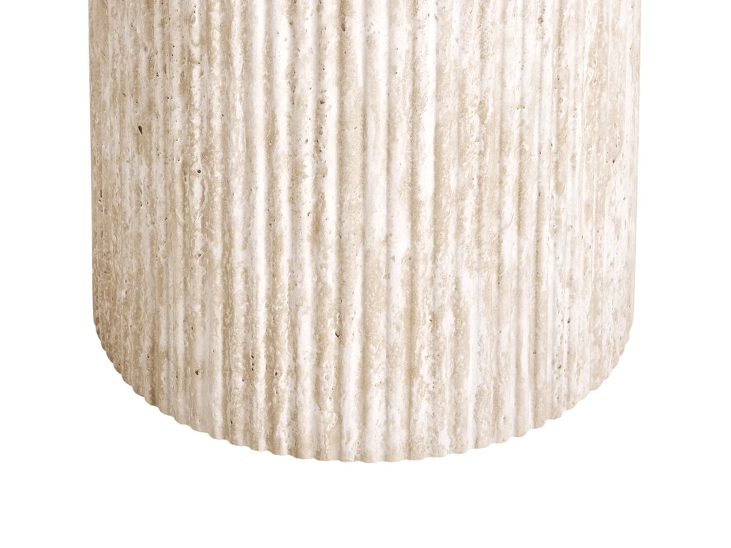 Side Table AMMON Travertine Effect