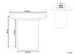 Side Table AMMON Travertine Effect