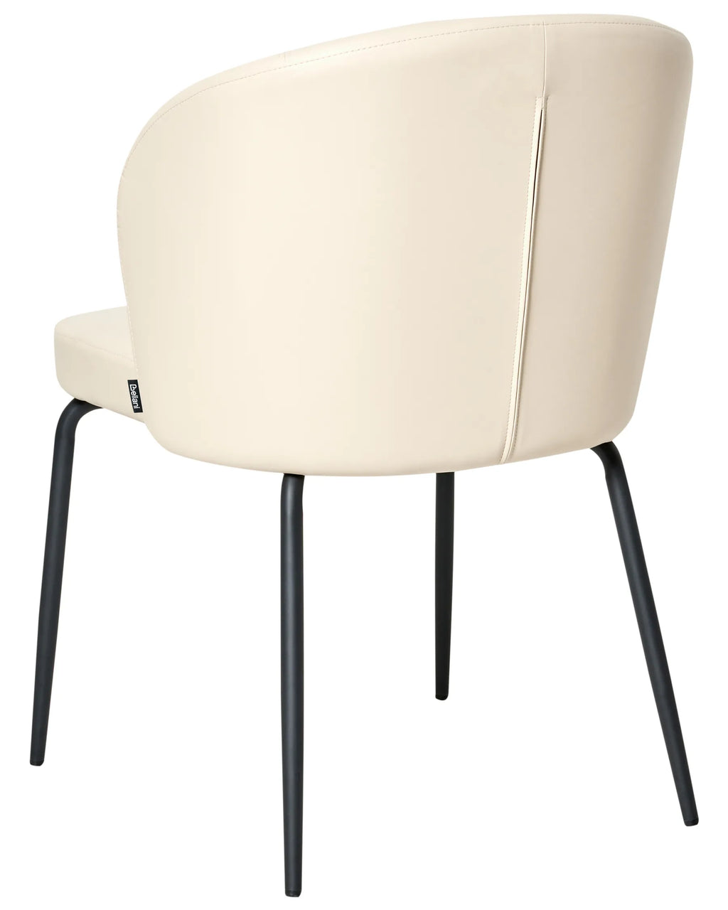 Set of 2 Dining Chairs ZANA Faux Leather Light Beige