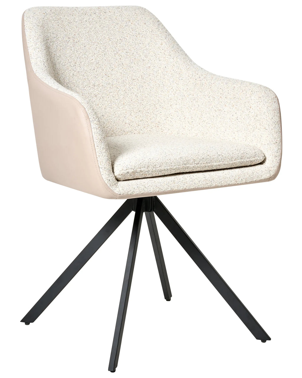 Set of 2 Dining Chairs LITHIA Boucle Light Beige