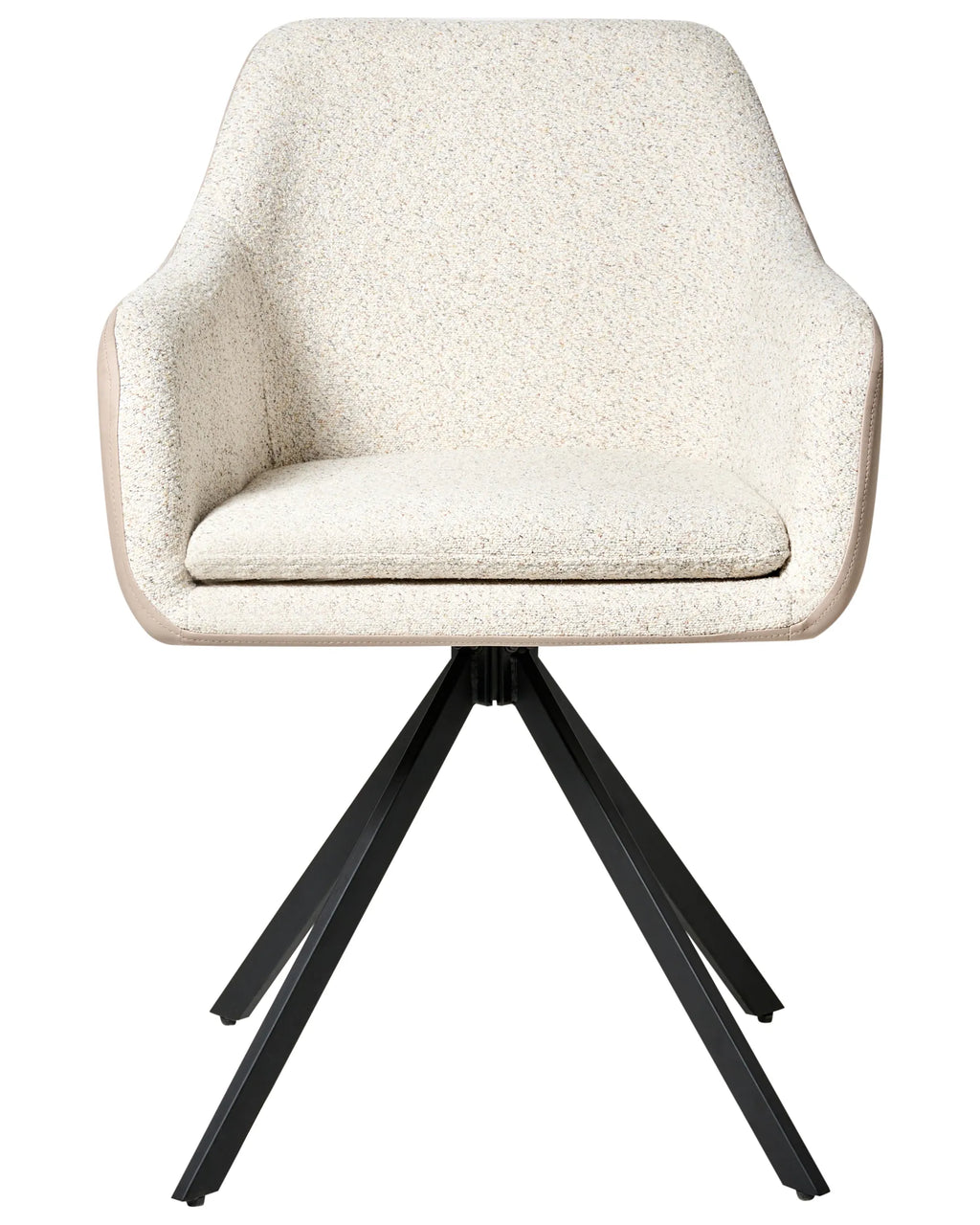 Set of 2 Dining Chairs LITHIA Boucle Light Beige
