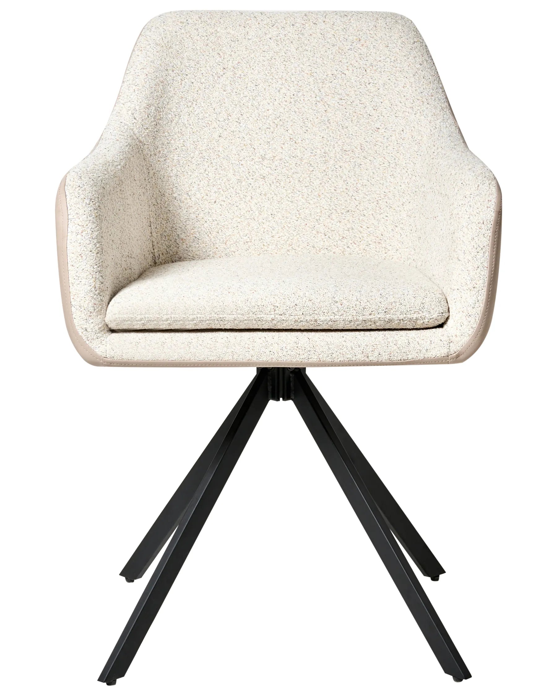 Set of 2 Dining Chairs LITHIA Boucle Light Beige