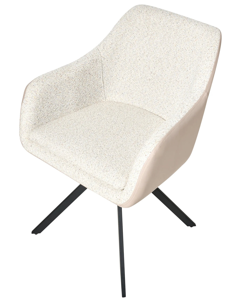 Set of 2 Dining Chairs LITHIA Boucle Light Beige