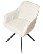 Set of 2 Dining Chairs LITHIA Boucle Light Beige