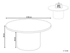 Coffee Table AMMON Travertine Effect