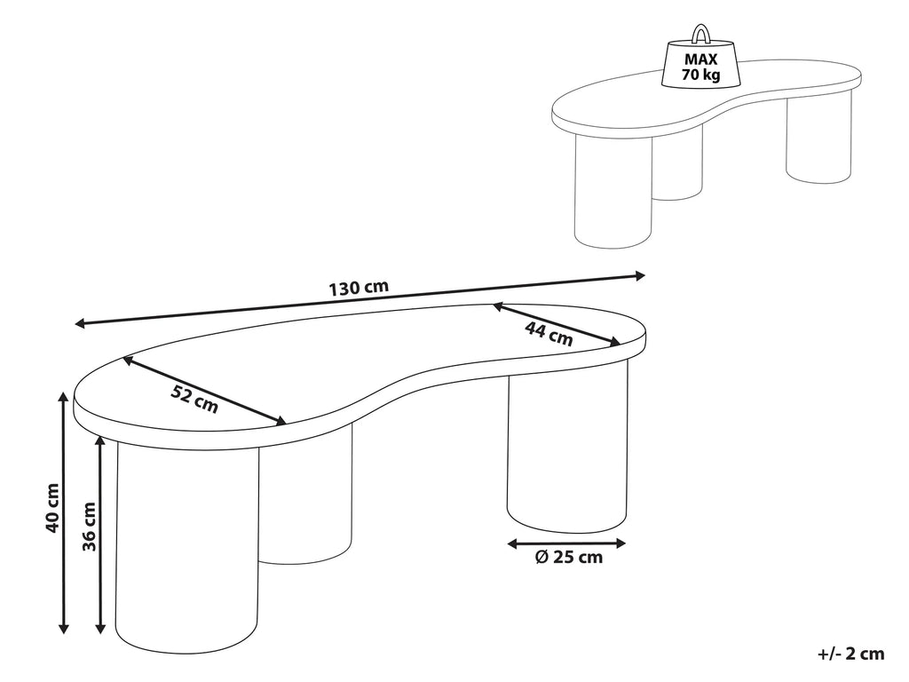 Coffee Table EASTON Dark Brown