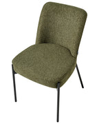 Set of 2 Chairs MALIN Boucle Dark Green