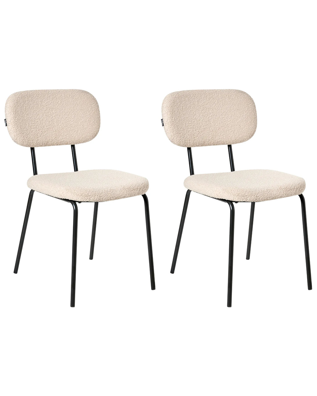 Set of 2 Chairs ADAIR Boucle Beige