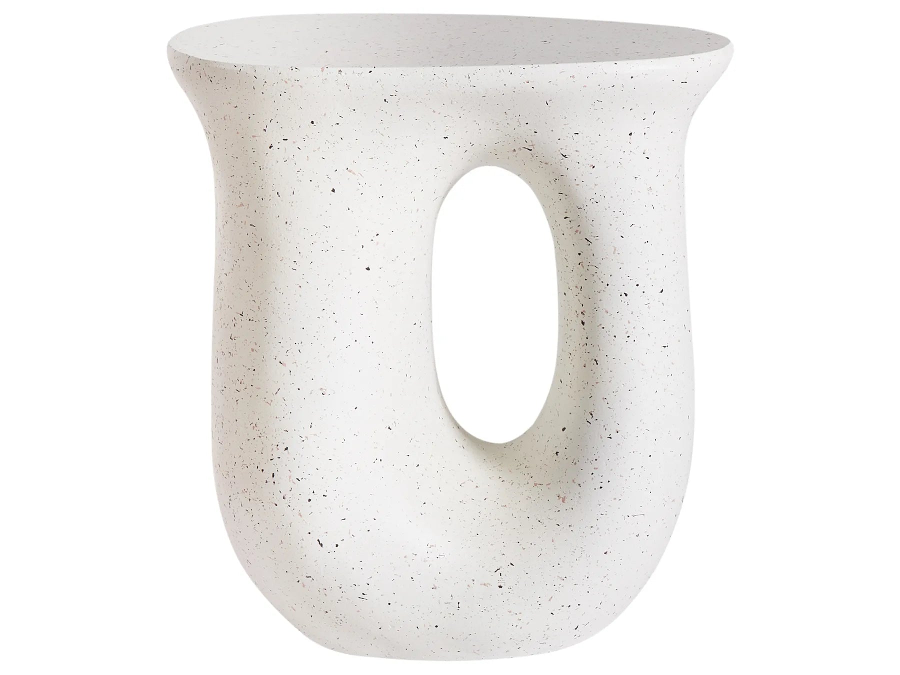 Side Table IDRO 42 cm 28 cm Terrazzo Effect White Terrazzo