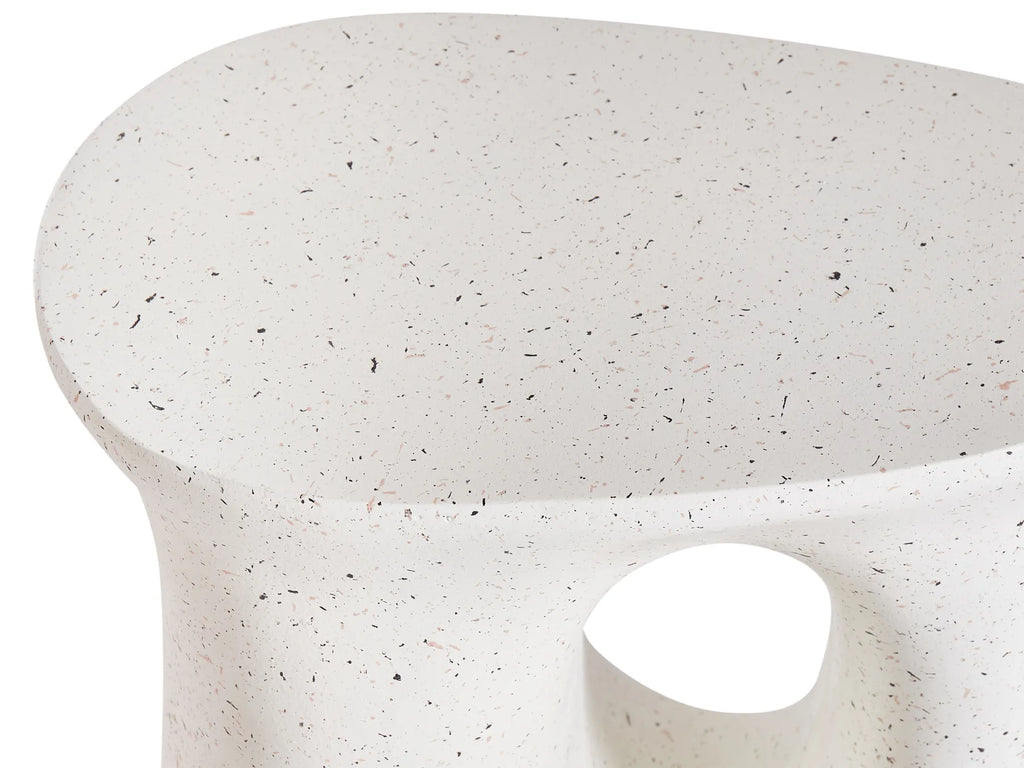 Side Table IDRO 42 cm 28 cm Terrazzo Effect White Terrazzo