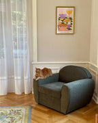 Armchair ELLEDE Boucle Dark Green
