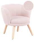 Kids Armchair HALBY Boucle Pastel Pink