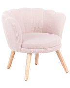Kids Armchair HALBY Boucle Pastel Pink