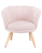 Kids Armchair HALBY Boucle Pastel Pink