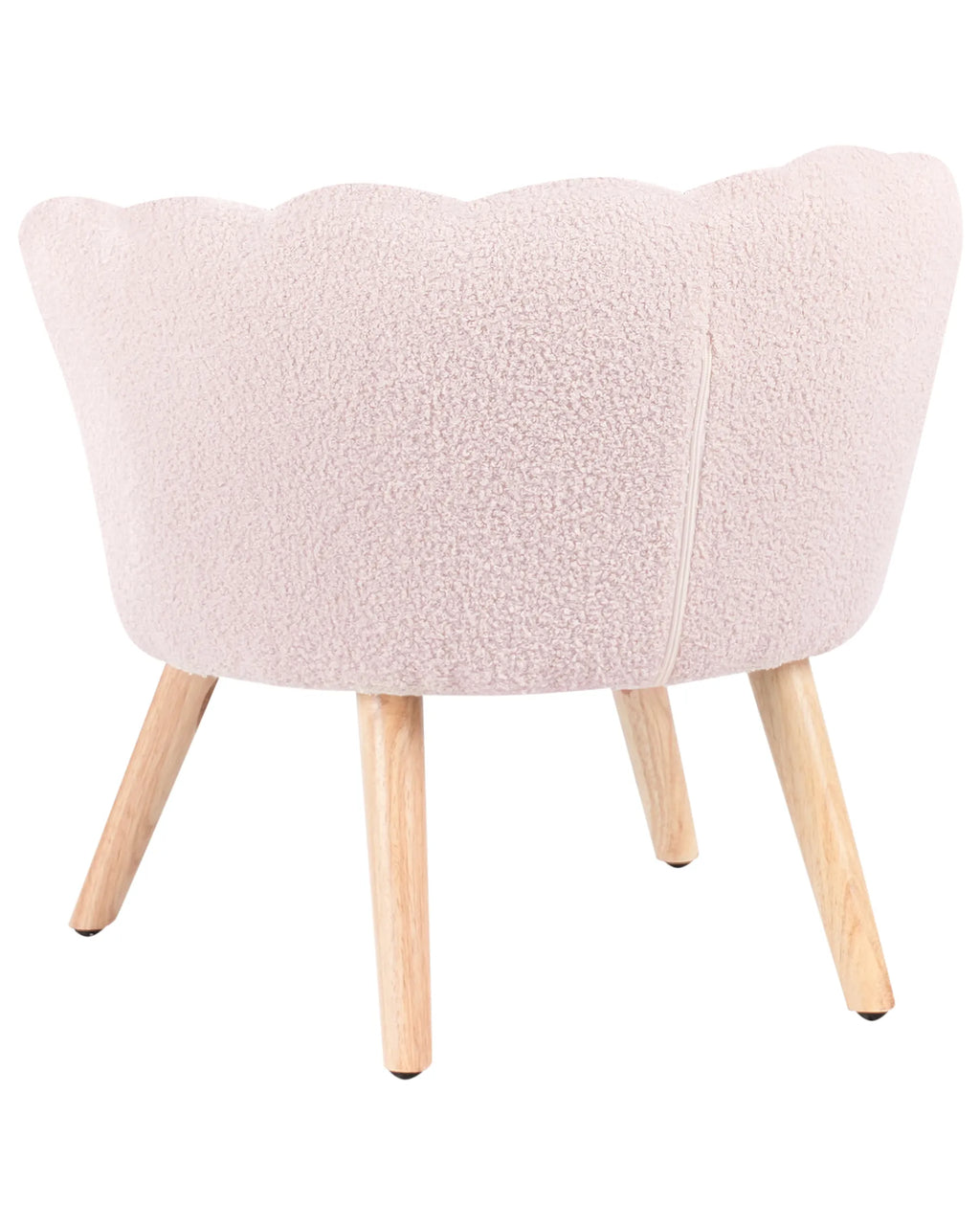Kids Armchair HALBY Boucle Pastel Pink