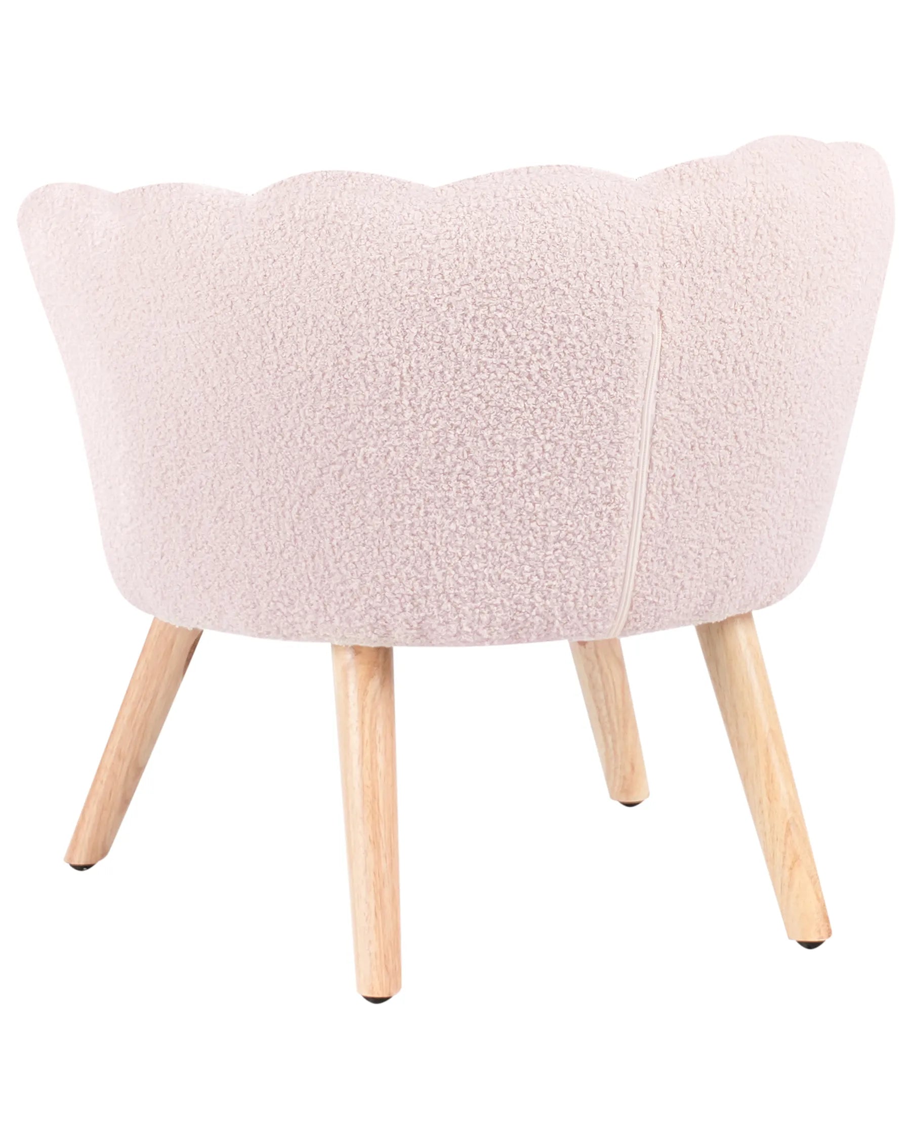 Kids Armchair HALBY Boucle Pastel Pink