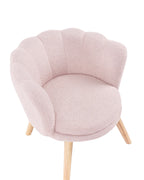 Kids Armchair HALBY Boucle Pastel Pink