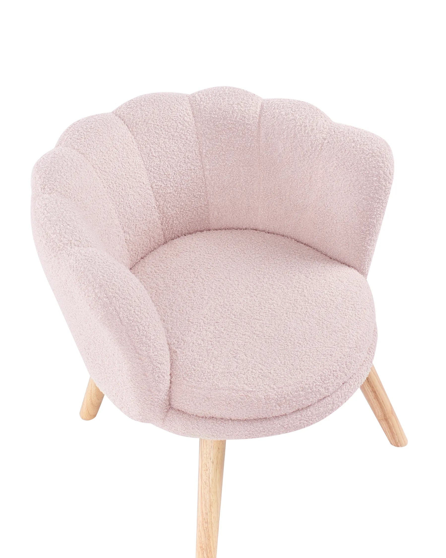 Kids Armchair HALBY Boucle Pastel Pink