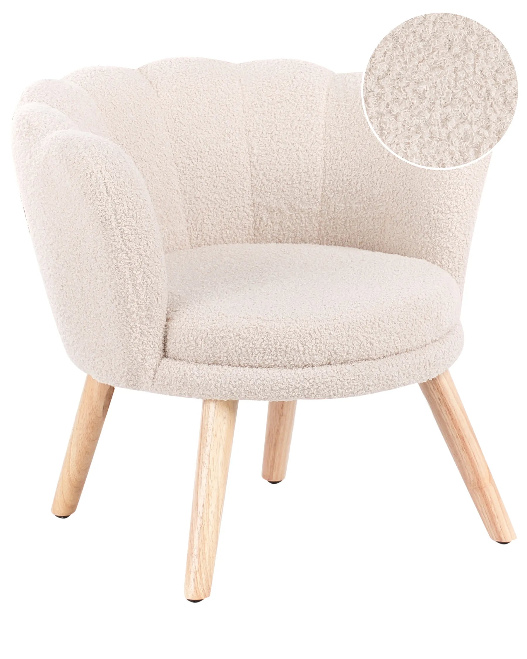 Kids Armchair HALBY Boucle Light Beige