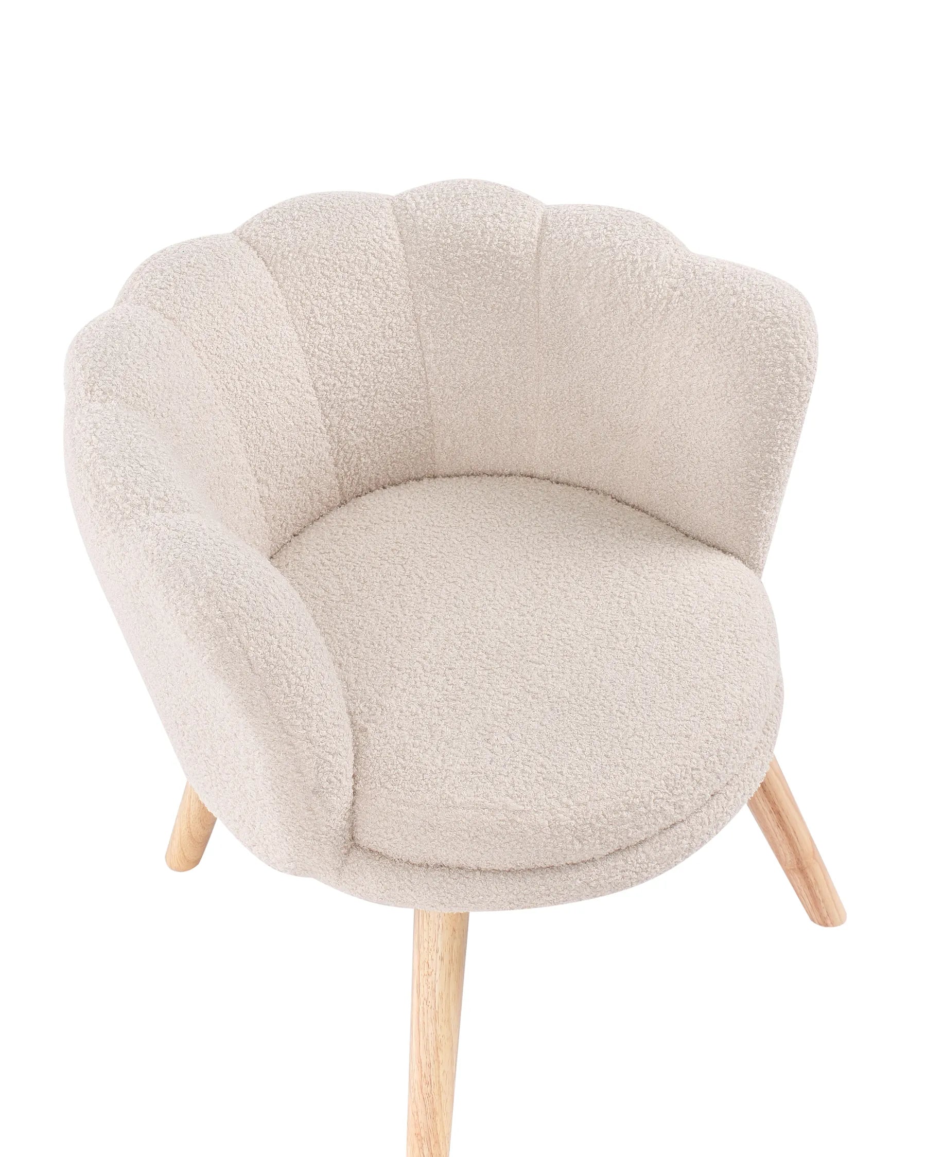 Kids Armchair HALBY Boucle Light Beige
