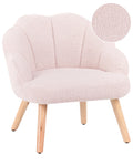 Kids Armchair MILAND Boucle Pastel Pink