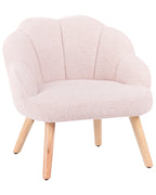 Kids Armchair MILAND Boucle Pastel Pink