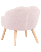 Kids Armchair MILAND Boucle Pastel Pink