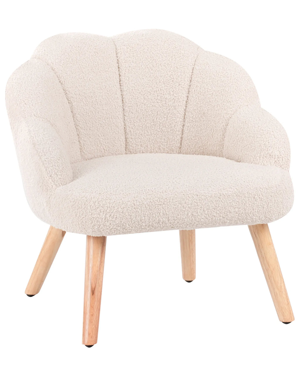 Kids Armchair MILAND Boucle Light Beige