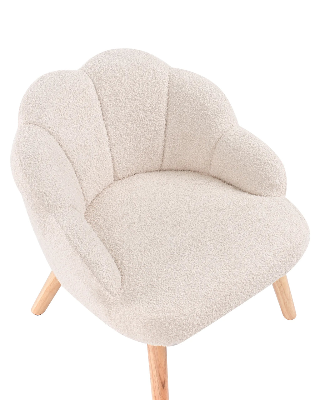 Kids Armchair MILAND Boucle Light Beige