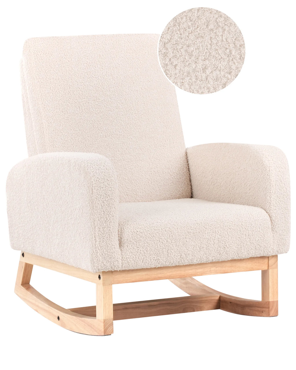 Kids Rocking Chair NORBY Boucle Light Beige