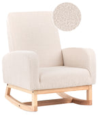Kids Rocking Chair NORBY Boucle Light Beige