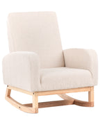 Kids Rocking Chair NORBY Boucle Light Beige