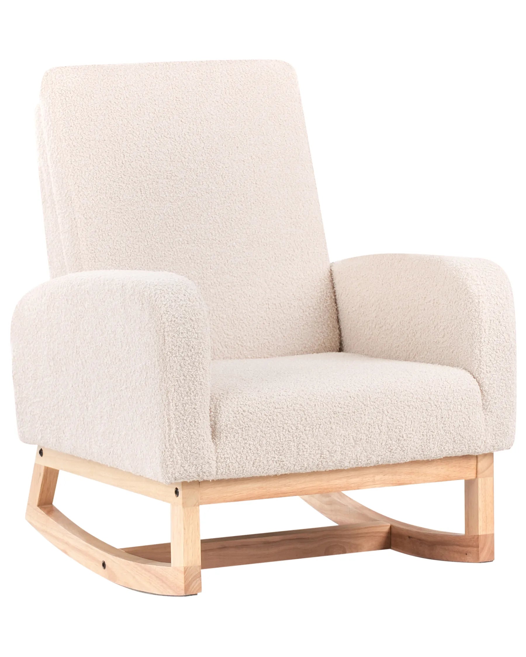 Kids Rocking Chair NORBY Boucle Light Beige