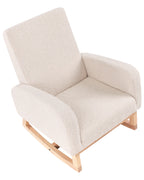 Kids Rocking Chair NORBY Boucle Light Beige