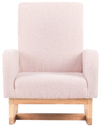 Kids Rocking Chair NORBY Boucle Pastel Pink