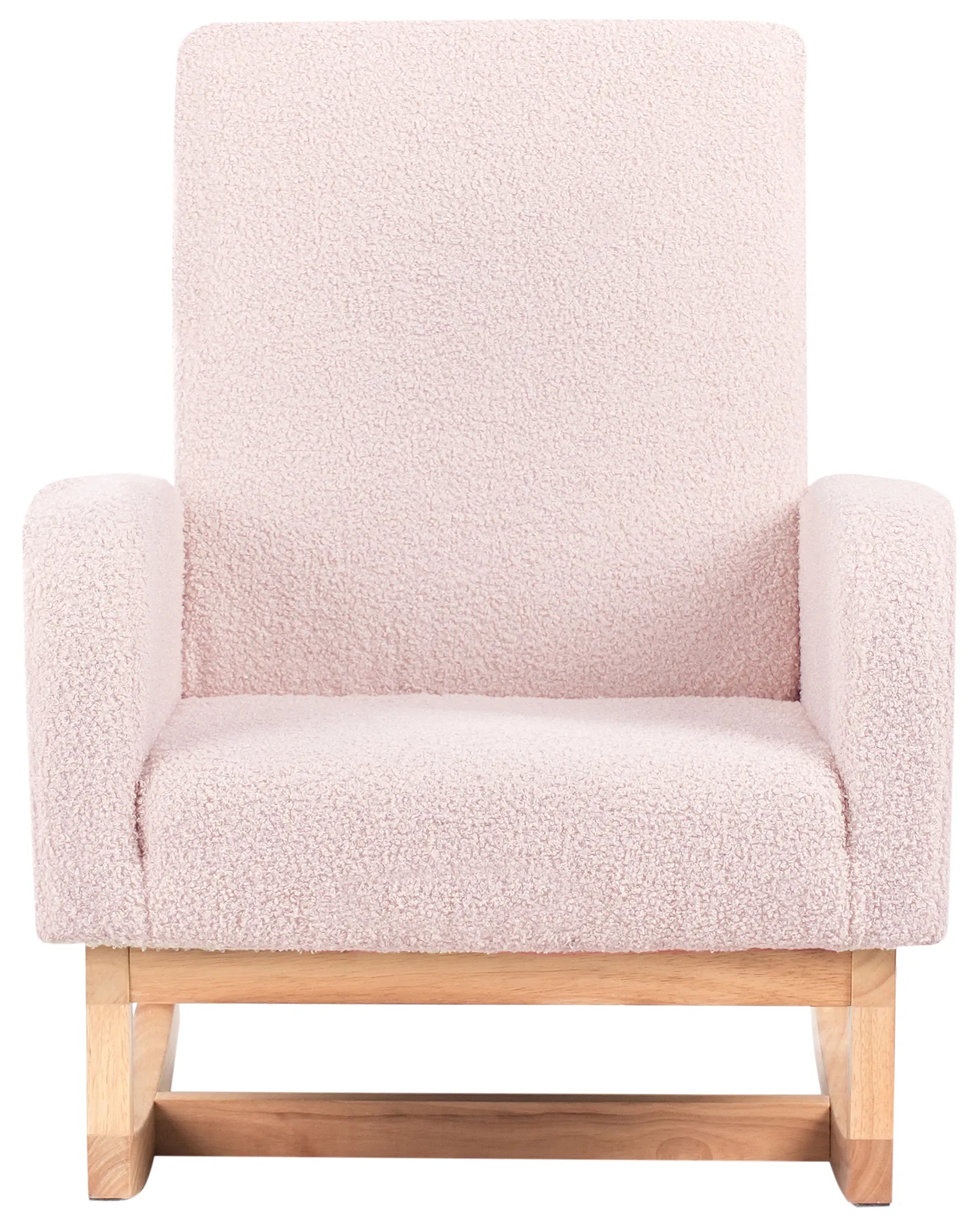 Kids Rocking Chair NORBY Boucle Pastel Pink