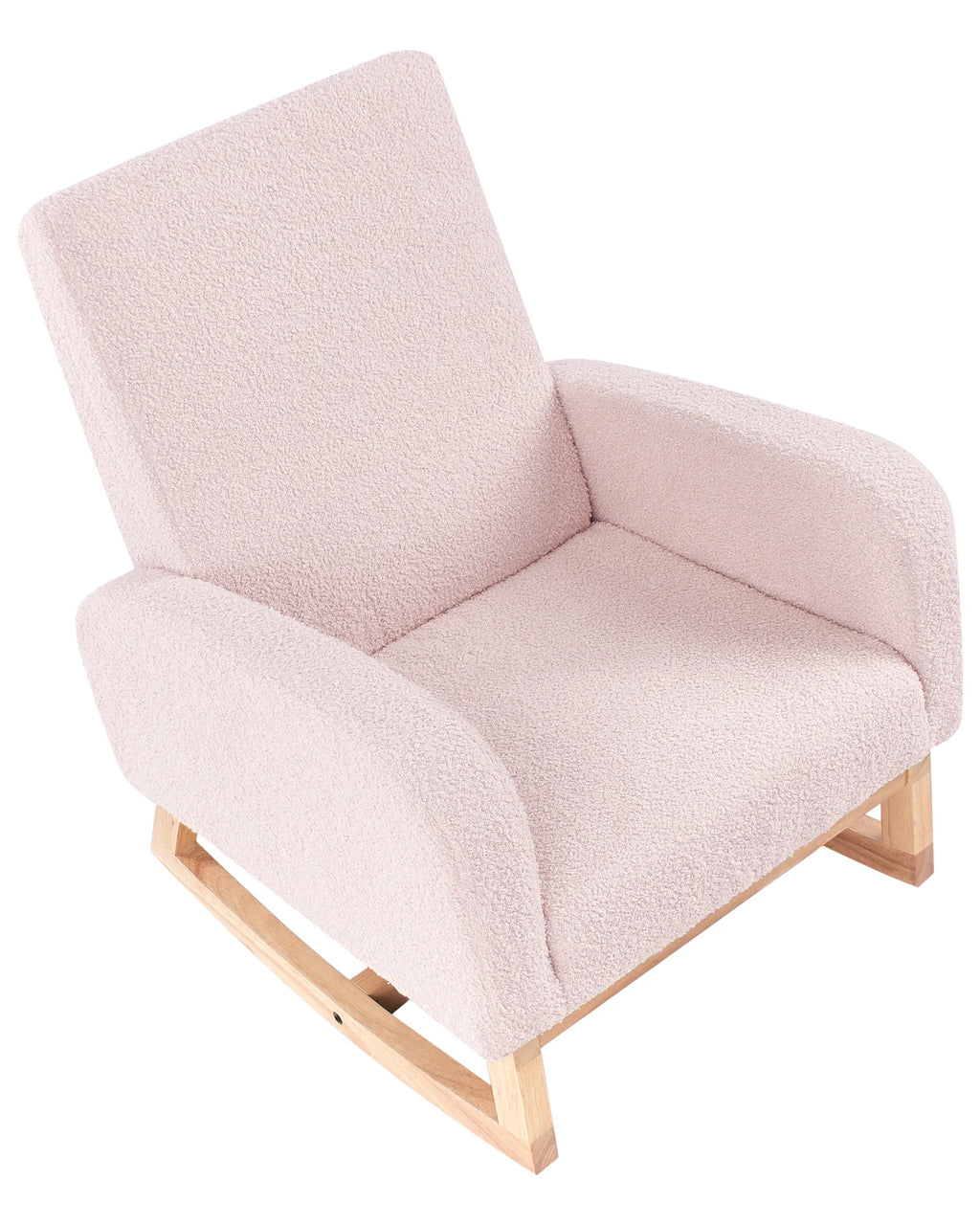 Kids Rocking Chair NORBY Boucle Pastel Pink
