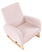 Kids Rocking Chair NORBY Boucle Pastel Pink