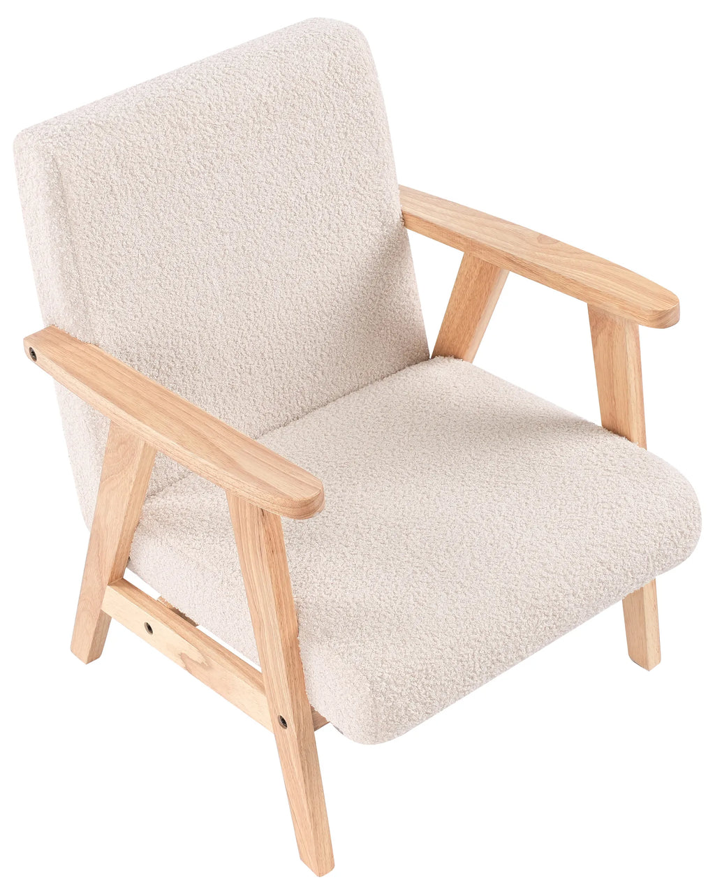 Kids Armchair LINDE Boucle Light Beige