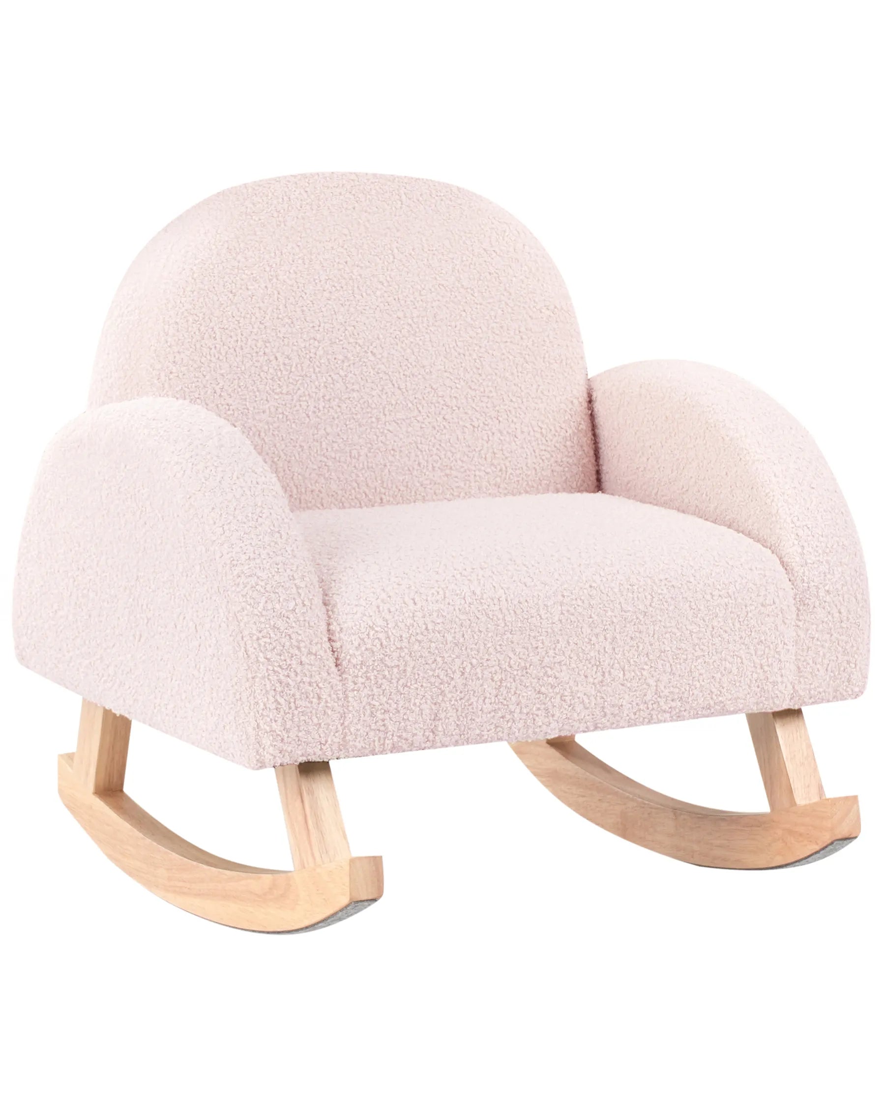 Kids Rocking Chair HUG Boucle Pastel Pink