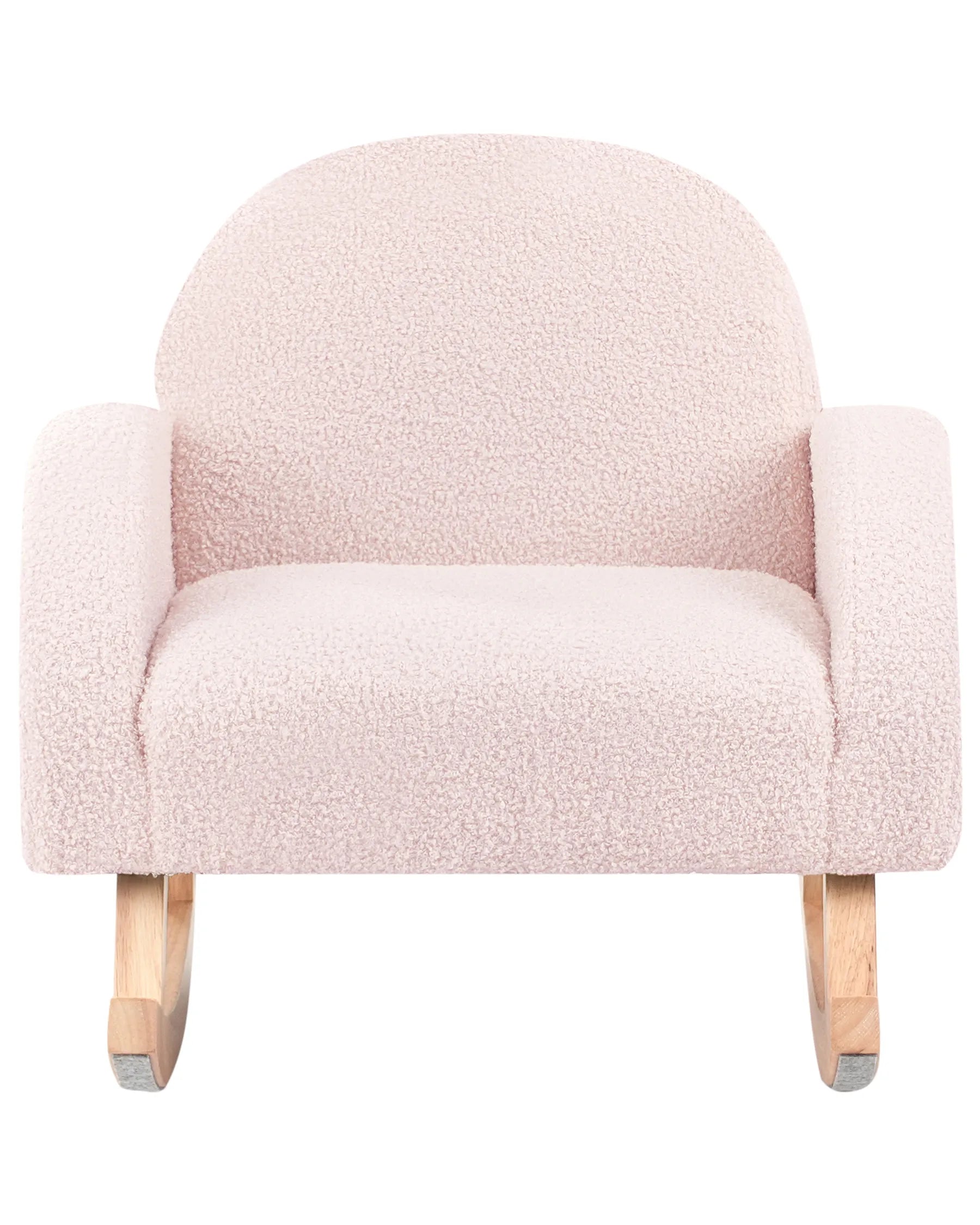 Kids Rocking Chair HUG Boucle Pastel Pink