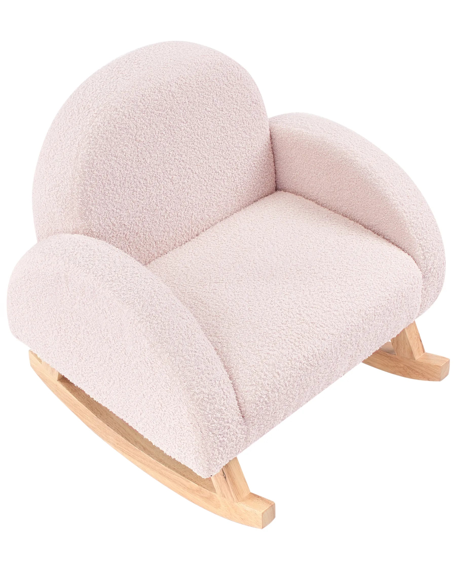 Kids Rocking Chair HUG Boucle Pastel Pink
