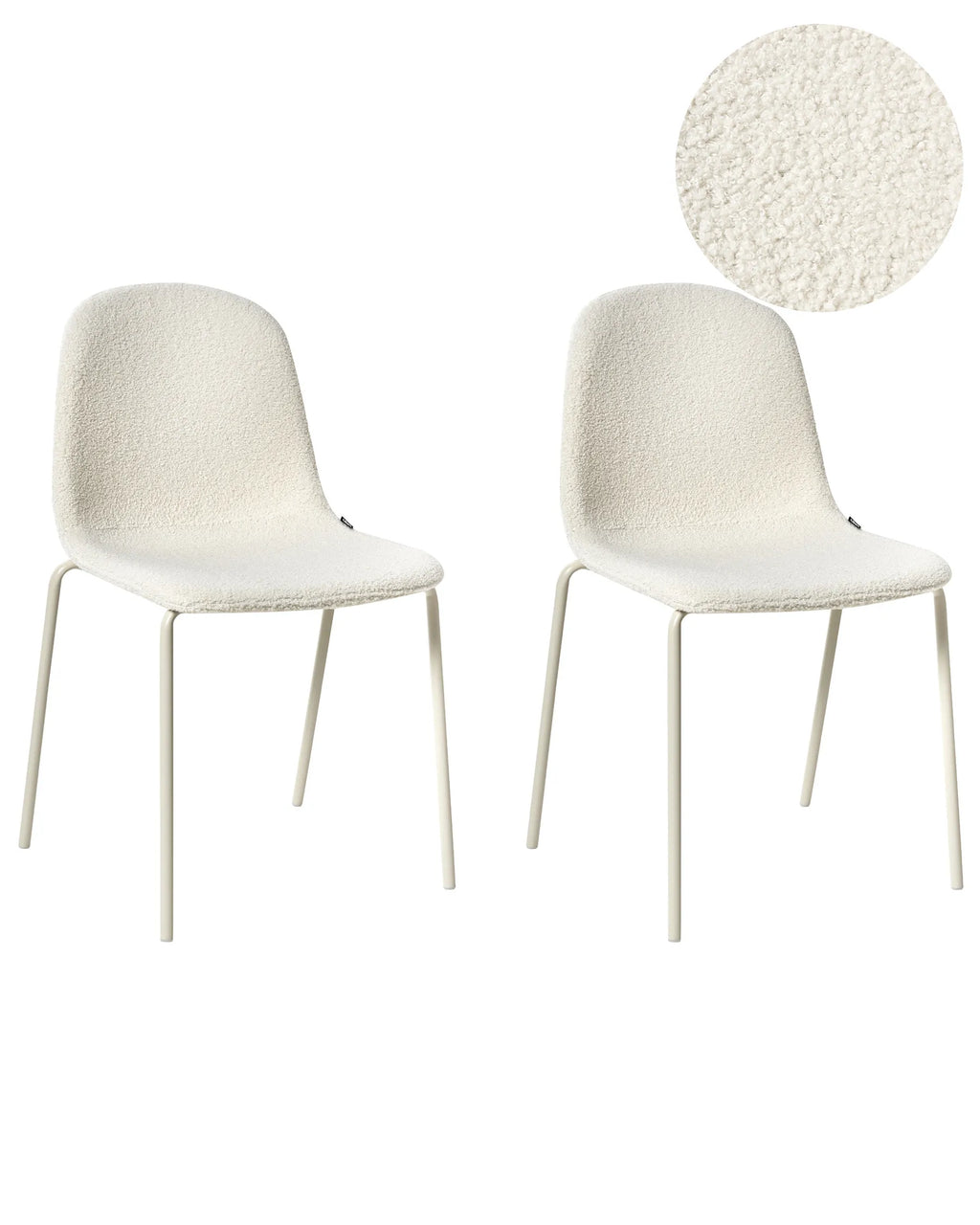 Set of 2 Conference Chairs LOMA Boucle Off-White
